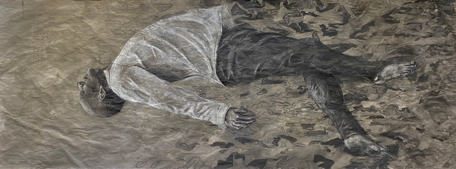 Shifting outwards, panoramic multimedia drawing